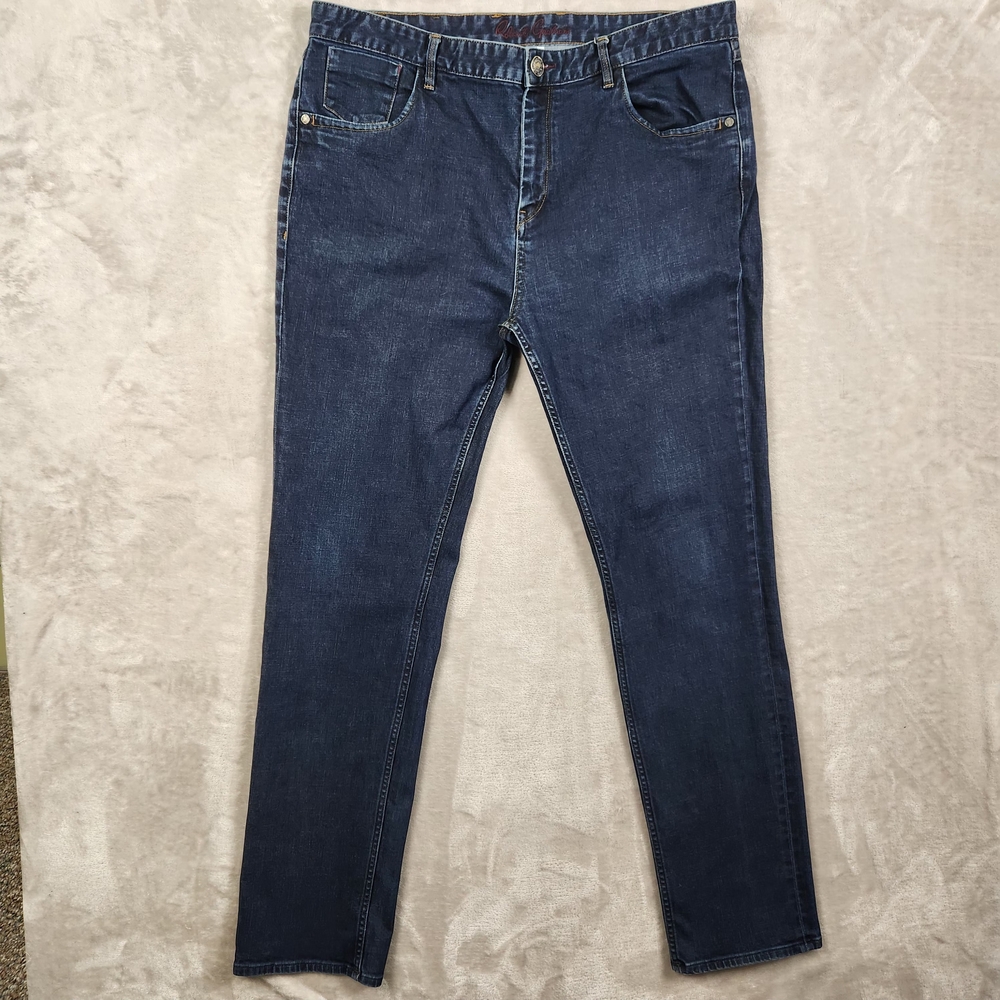 Robert Graham Jeans Mens Size 38 Straight Mid Rise Tailored Kipling Blue Classic